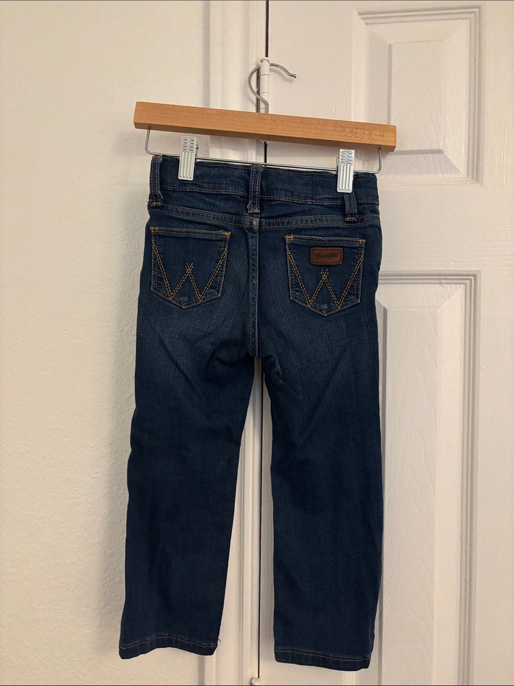 Wrangler Dark Blue Kids Jeans - Stretch Denim - Picture 2 of 4